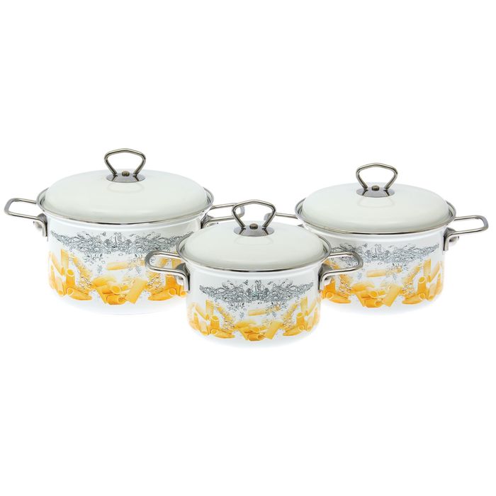 Набор кастрюль "Макароны": 2 л, 3 л ,4 л