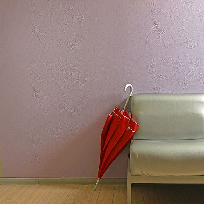 Стеклотканевые обои Wellton Decor "Бабочки", 1х12,5 м