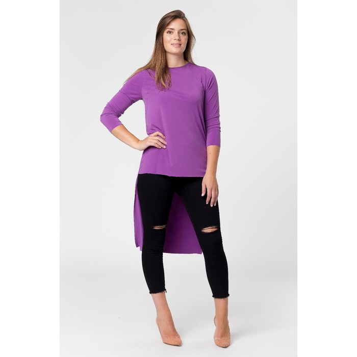 Туника удлиненная женская, размер 48, цвет фуксия (арт. 4117)