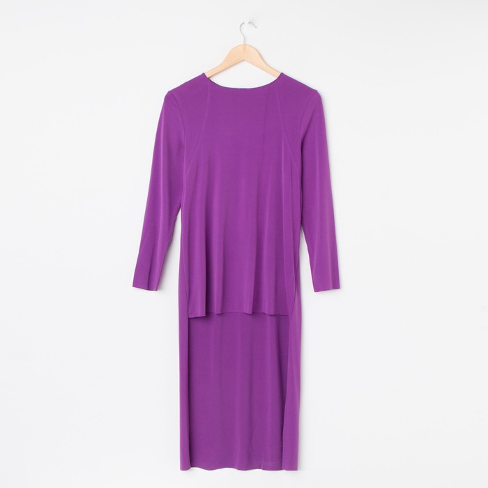 Туника удлиненная женская, размер 48, цвет фуксия (арт. 4117)