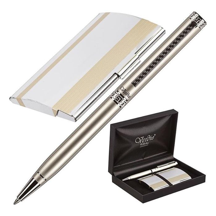 Набор VERDIE RC шариковая ручка + визитница, деревянный футляр