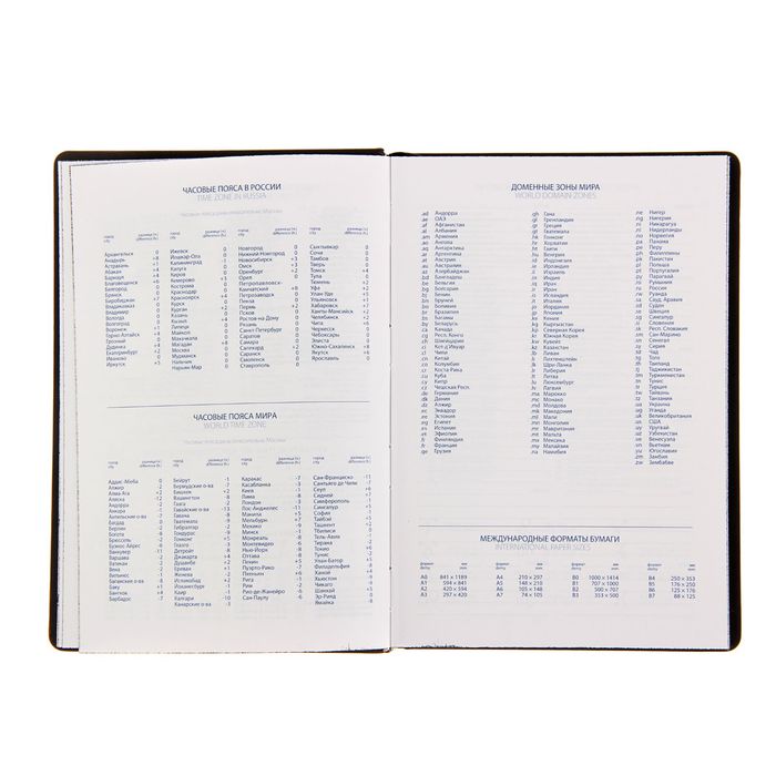 Ежедневник недатированный А5, 288 листов Maestro de Tiempo Leo светлый кожзам, черный рез