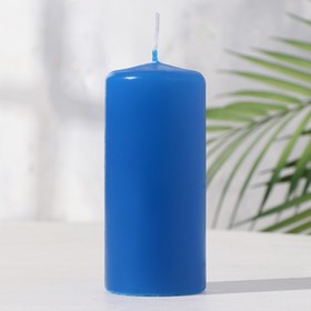 Свеча - цилиндр 50х115 синяя