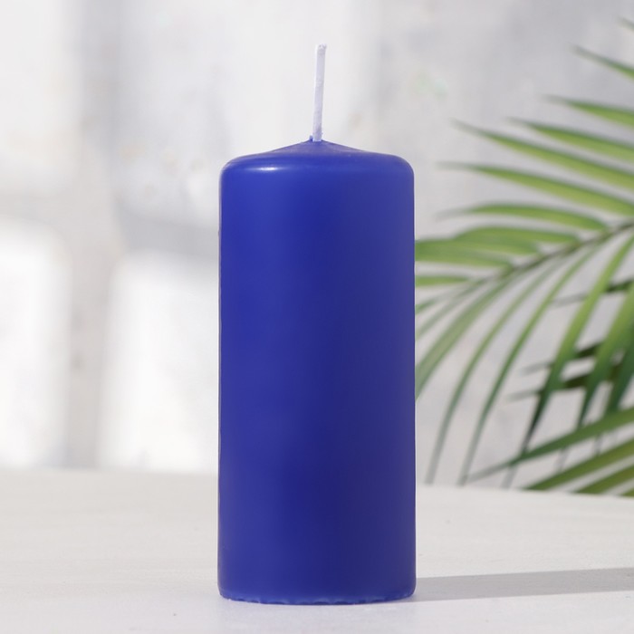 Свеча - цилиндр, 5х11,5 см, 25 ч, 175 г, голубая свеча цилиндр 5х11 5 см 25 ч 175 г бордовая