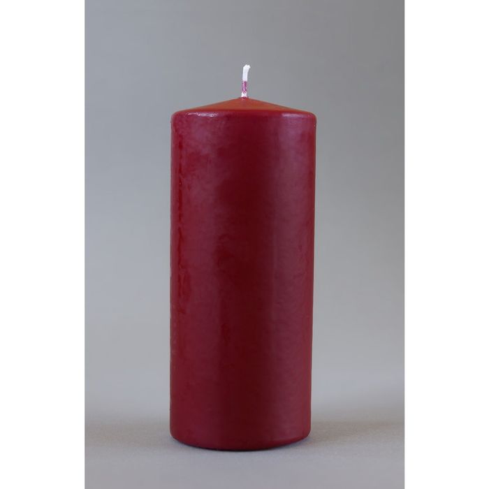 Свеча пеньковая 60х125 бордовая
