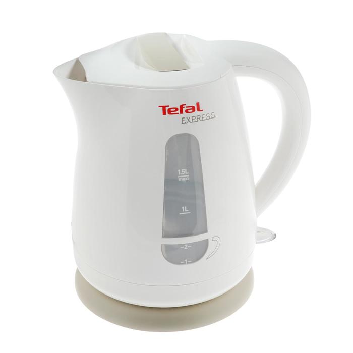 Чайник электрический Tefal Express Plastic KO29913E, пластик, 1.5 л, 2200 Вт, белый чайник электрический tefal bf925132 пластик 1 7 л 2400 вт белый