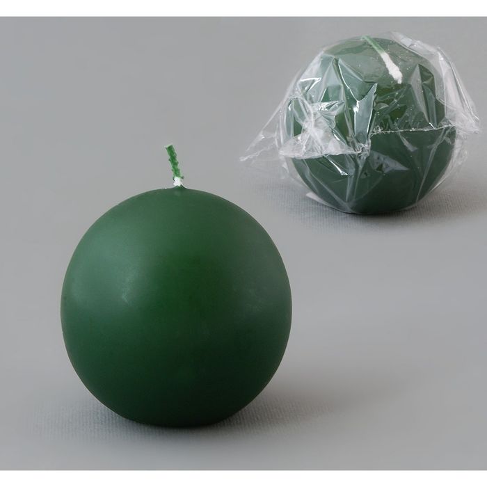 Свеча шар, 5.5 см, темно-зеленая