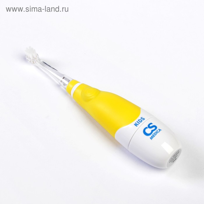 Электрическая зубная щётка SonicPulsar CS-561 Kids, звуковая, 16000 дв/мин, 2 насадки, жёлт.