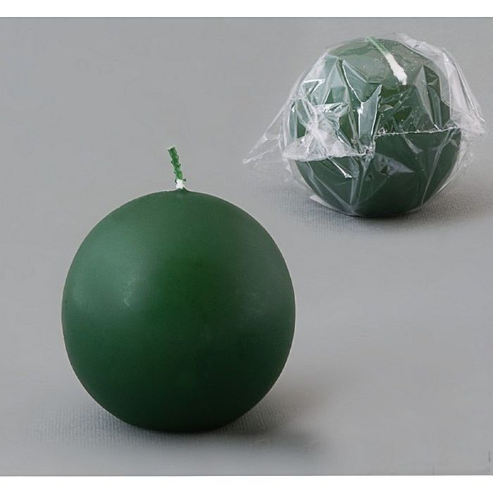 Свеча шар 80 темно-зеленый
