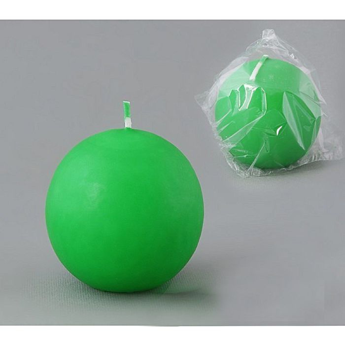 Свеча шар 80 зеленый