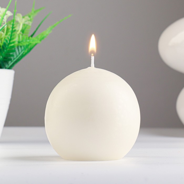 Свеча шар 80 сл.кость