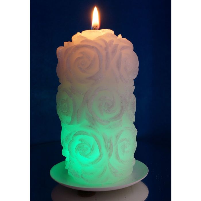 Свеча пень м в розах хамелеон