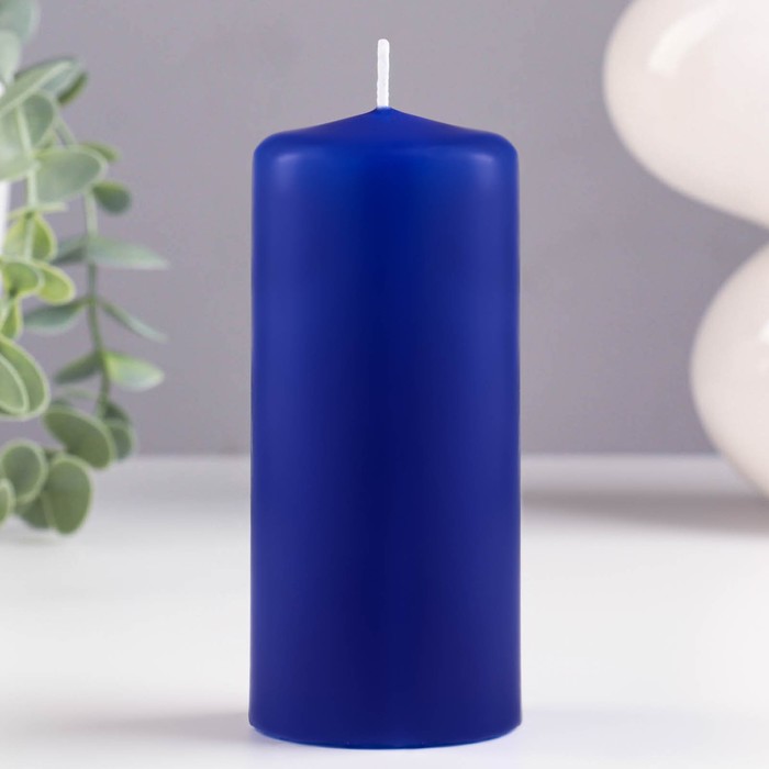 Свеча - цилиндр ароматическая Лаванда, 5х11,5см, 25 ч, 115 г, синяя свеча цилиндр ароматическая яблоко 5х11 5см 25 ч 115 г зеленая