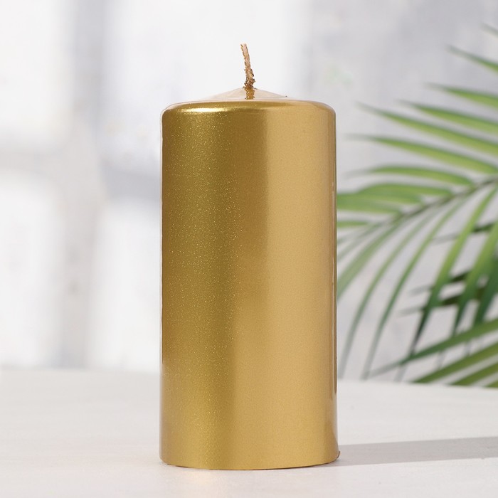 Свеча пенек 60х125 "золотая"