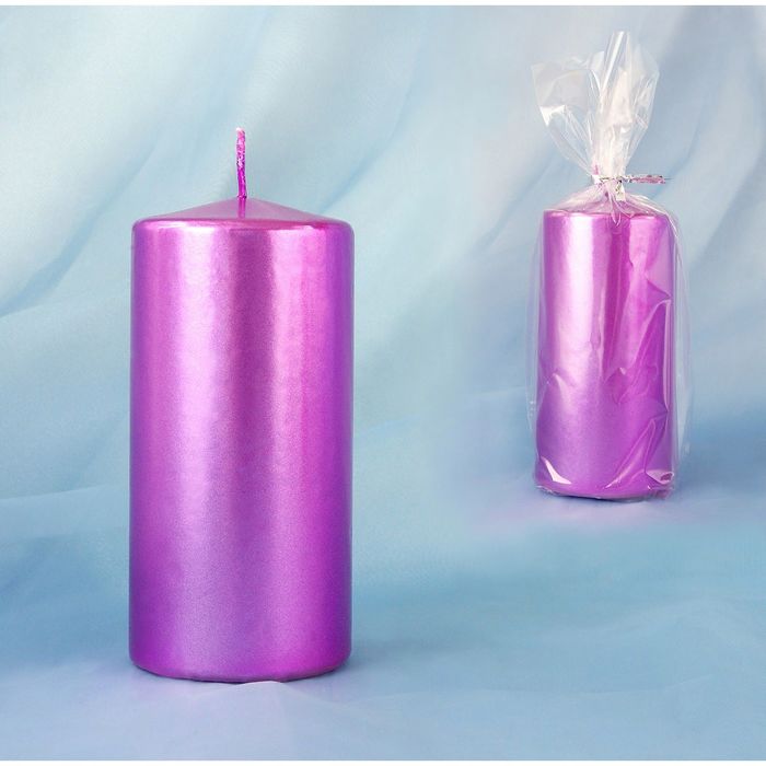 Свеча пенек 60x125 "сиреневый блеск"