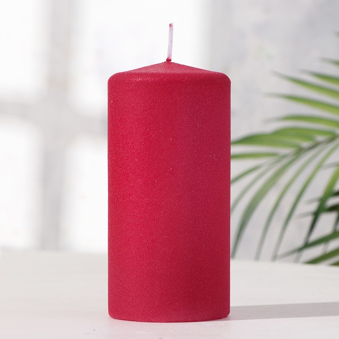 Свеча пенек 60х125 "рубиновый бархат"