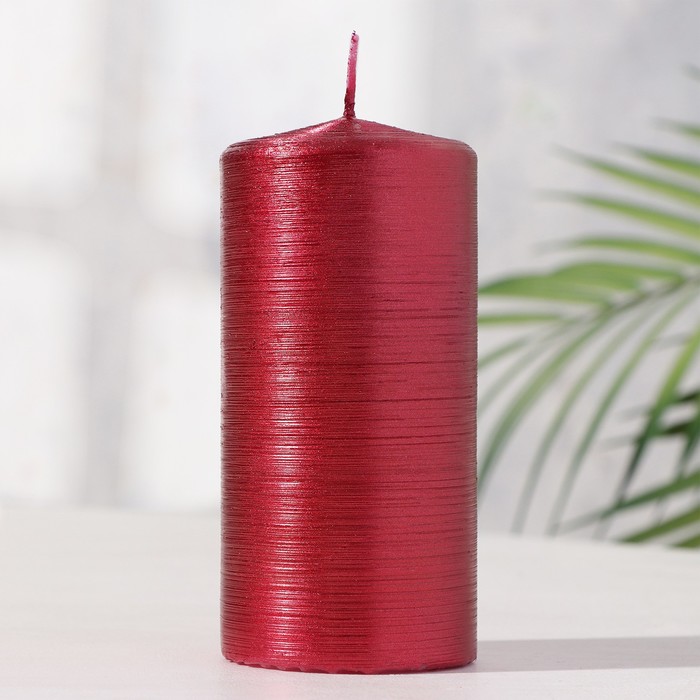 Свеча пенек 60x125 "рубиновый  рельеф"
