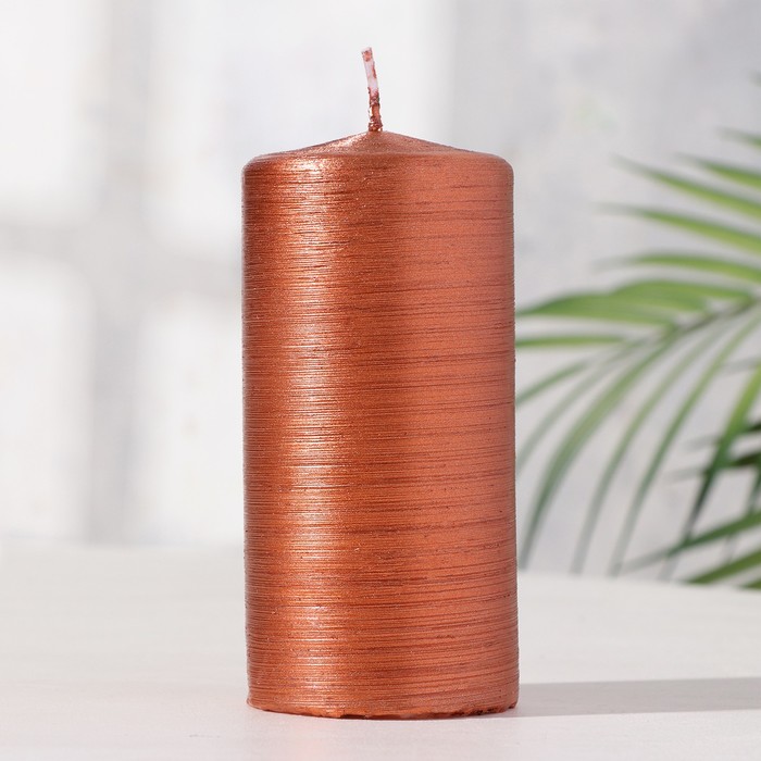 Свеча пенек 60x125 "бронзовый рельеф"