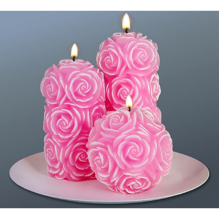 Набор свечей "розовые розы"
