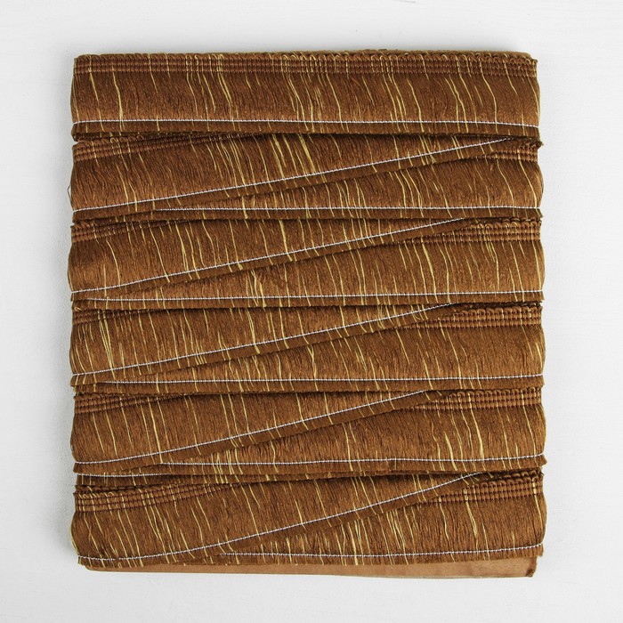 Тесьма "Бахрома", 4см, 12±1м, цвет болотный/золотой