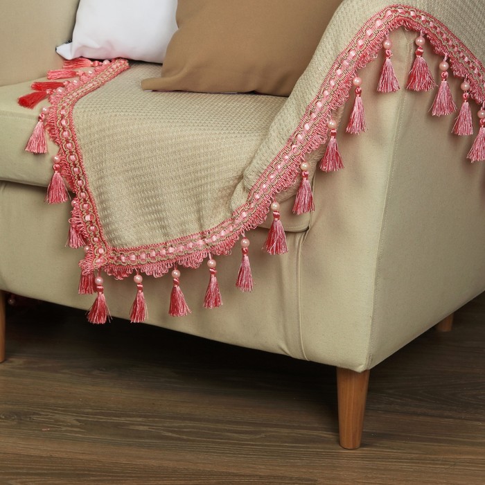 Тесьма "Кисть с лентой", 10см, 13±1м, цвет розовый