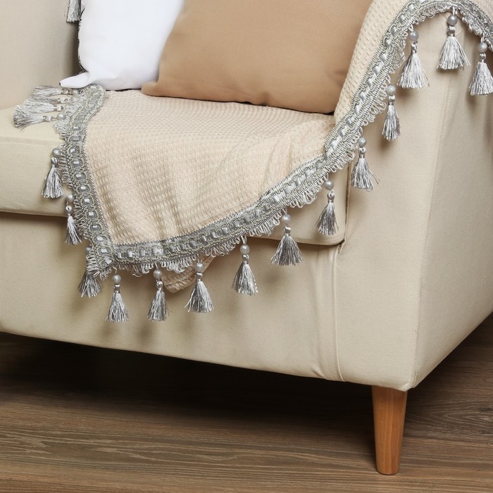 Тесьма "Кисть с лентой", 10см, 13±1м, цвет серый