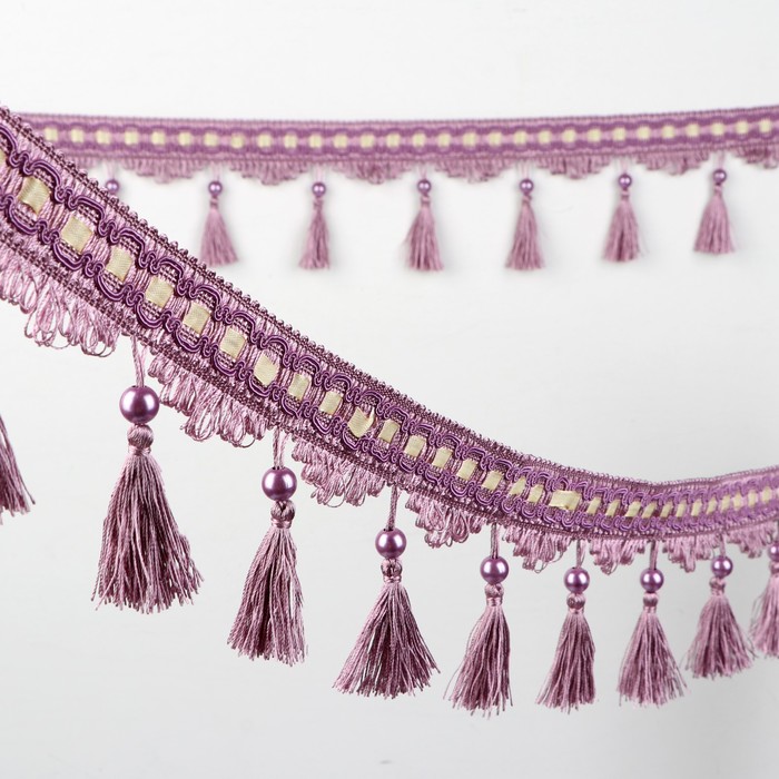 Тесьма "Кисть с лентой", 10см, 13±1м, цвет сиреневый