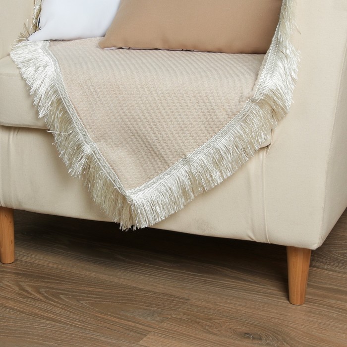 Тесьма "Бахрома", 6,5см, 12±1м, широкая, цвет белый