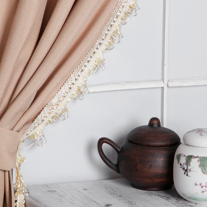 Тесьма "Колокольчики", 12±1м, цвет молочный