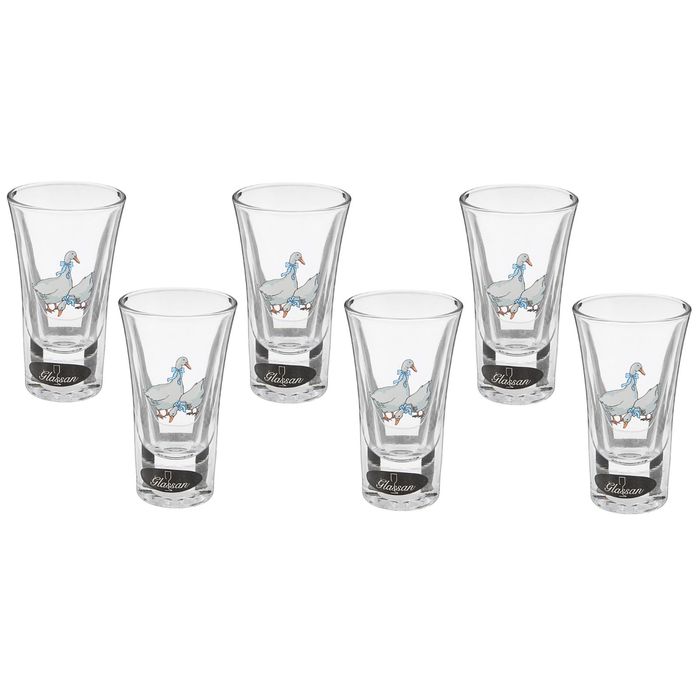 Набор стопок 50 мл "Гуси", 6 шт