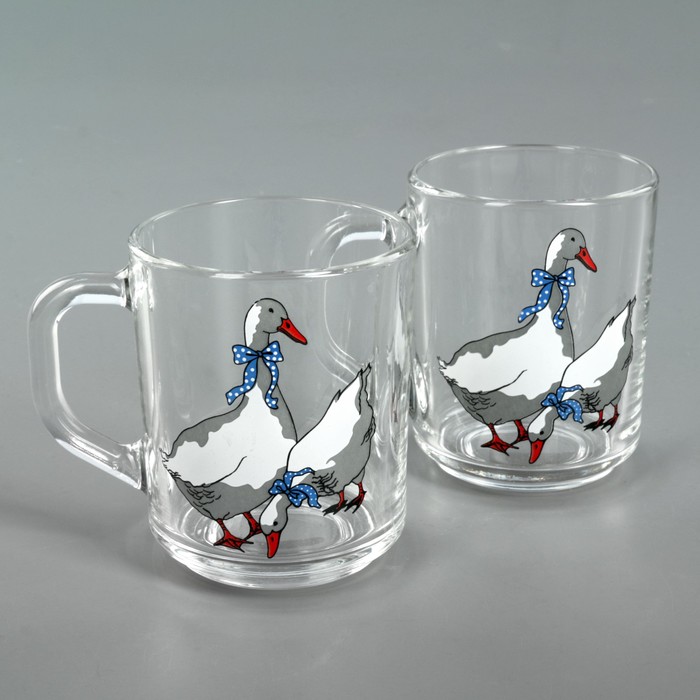 Набор кружек 250 мл "Гуси", 2 шт