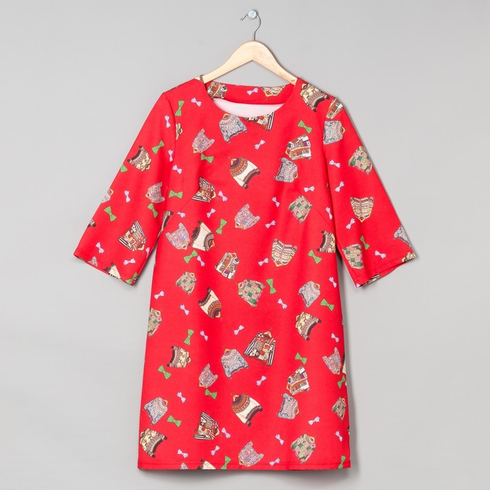 Платье 5119б, размер 46, рост 164 см, цвет красный