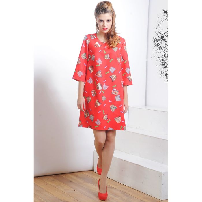 Платье 5119б С+, размер 50, рост 164 см, цвет красный