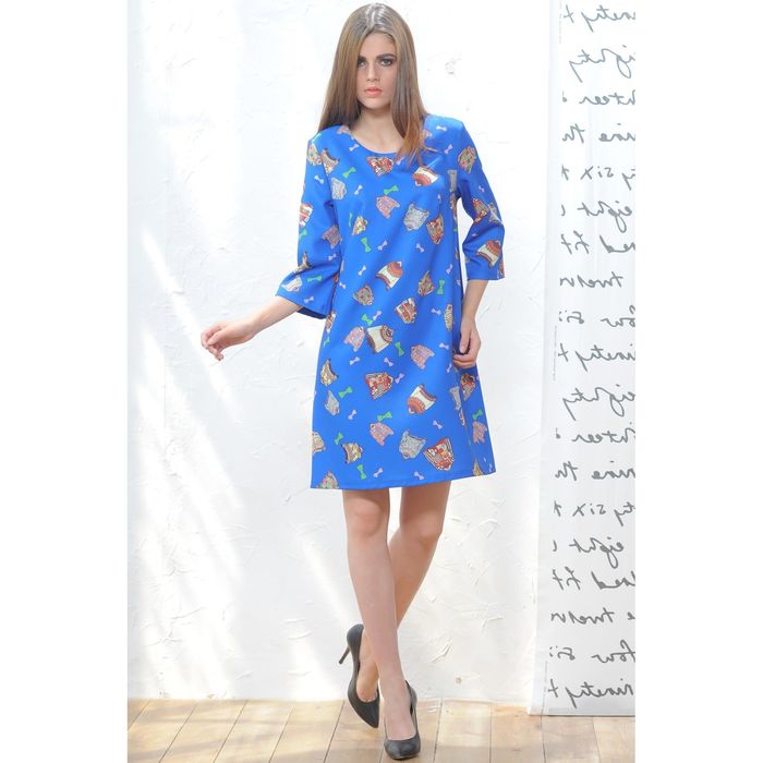 Платье 5119в, размер 46, рост 164 см, цвет синий