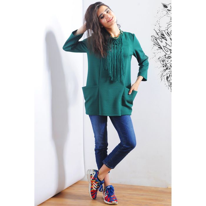 Свитшот 4984, размер 48, рост 164 см, цвет т.зеленый