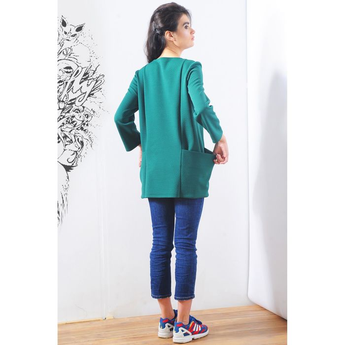 Свитшот 4984, размер 48, рост 164 см, цвет т.зеленый