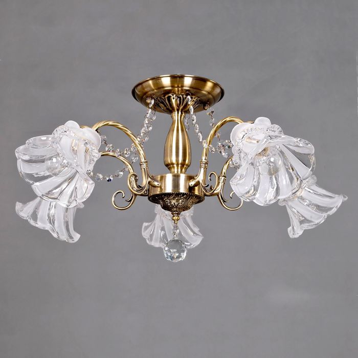 Люстра "Анна" 5 ламп 60W Е14 античная бронза