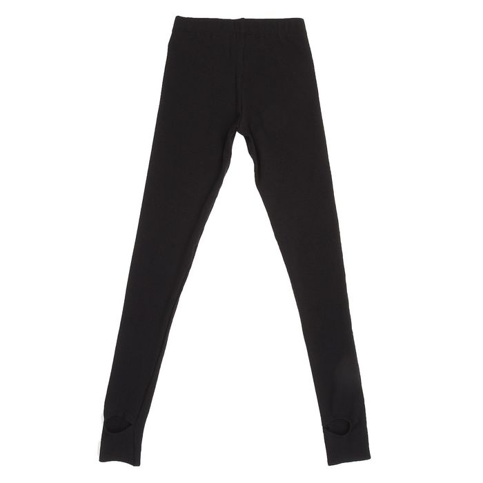 Легинсы для гимнастики с пяткой, размер 46, цвет чёрный