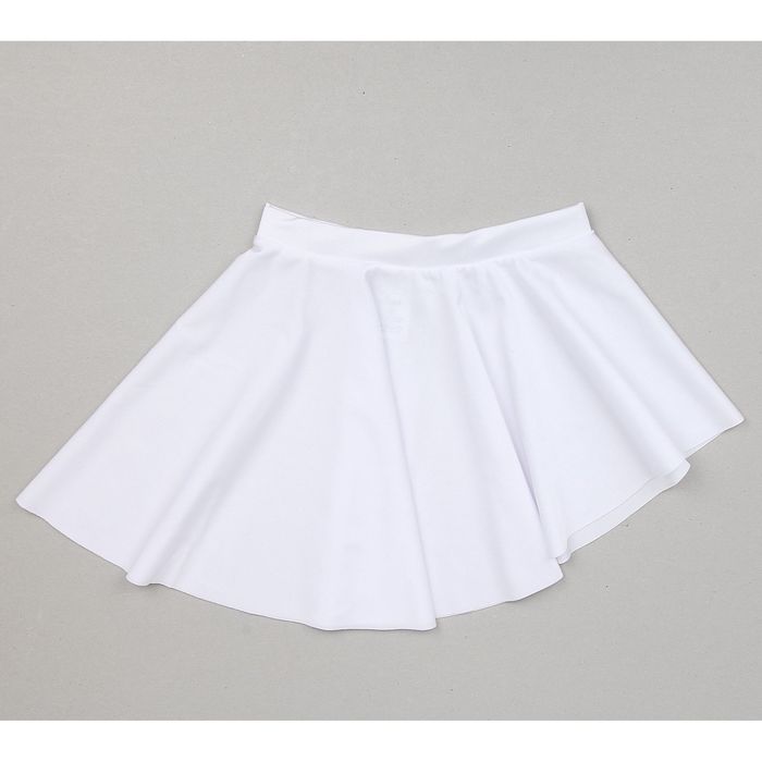 Юбка для гимнастики "Солнце", укороченная спереди, размер 36, цвет белый