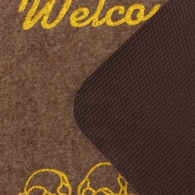 Коврик придверный Доляна «Тапочки», 38×58 см, цвет МИКС от Сима-ленд