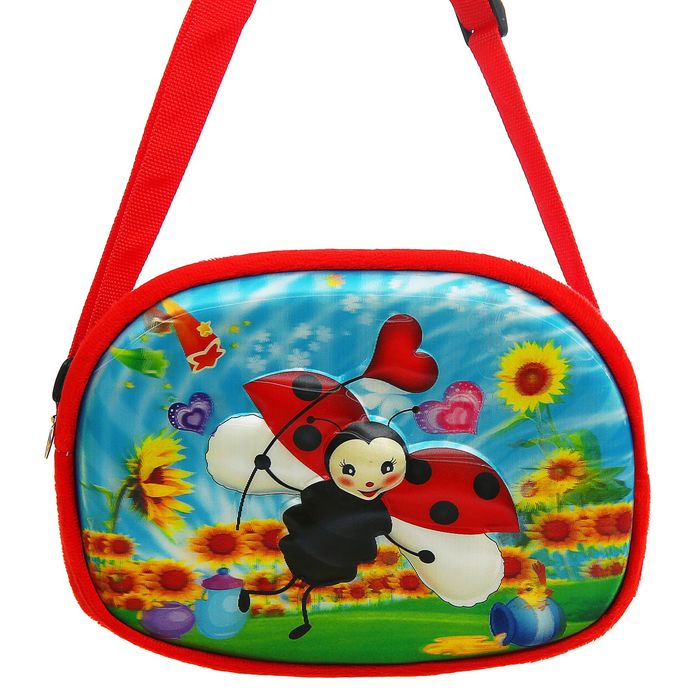Мягкая сумочка 3Д "Божья коровка"