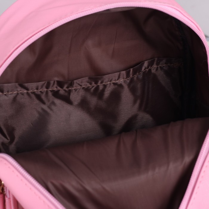 Рюкзак молодёжный на молнии "Цветы", 1 отдел, 2 наружных и 2 боковых кармана, розовый