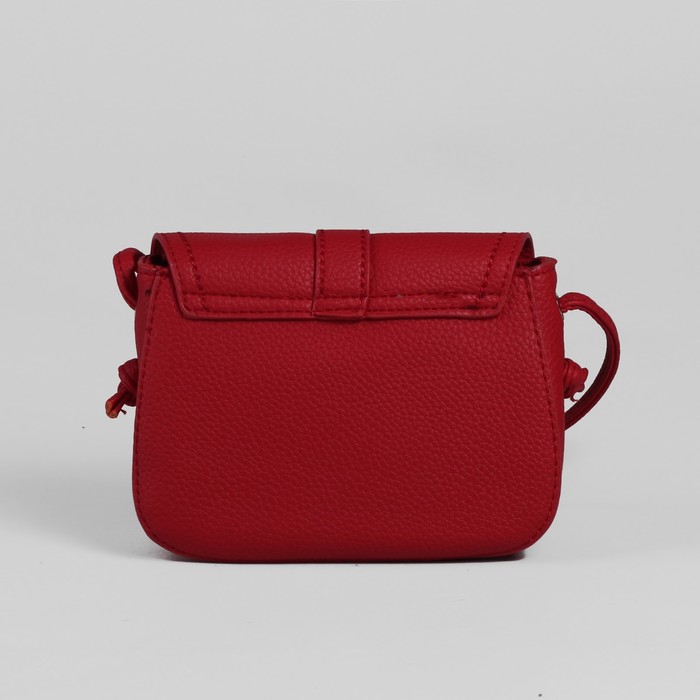 Сумка женская на клапане "Келли", 1 отдел, длинный ремень, красная