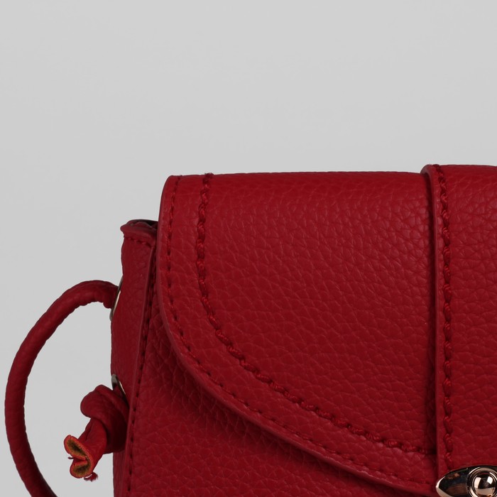 Сумка женская на клапане "Келли", 1 отдел, длинный ремень, красная