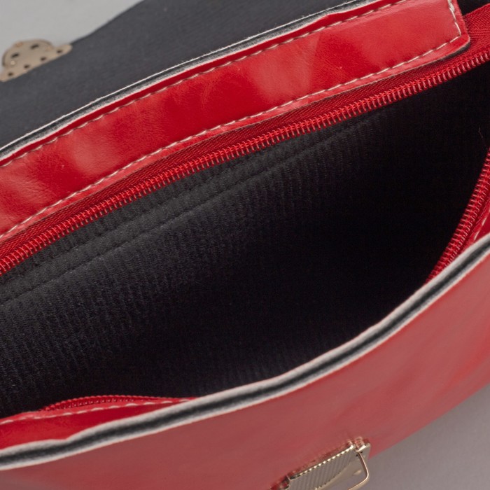 Сумка женская на клапане "Лолла", 1 отдел, длинный ремень, красная