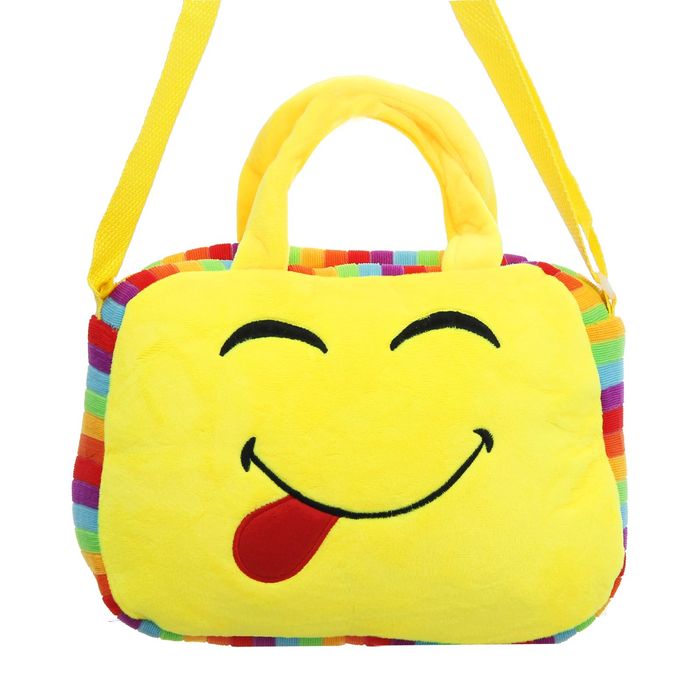 Мягкая сумочка "Смайлик" показывает язык
