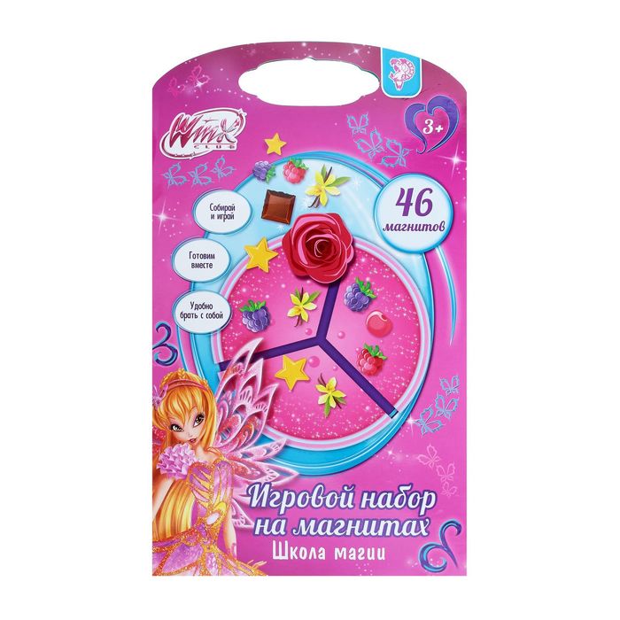 Игра с магнитами "Школа магии", феи ВИНКС, 46 магнитов