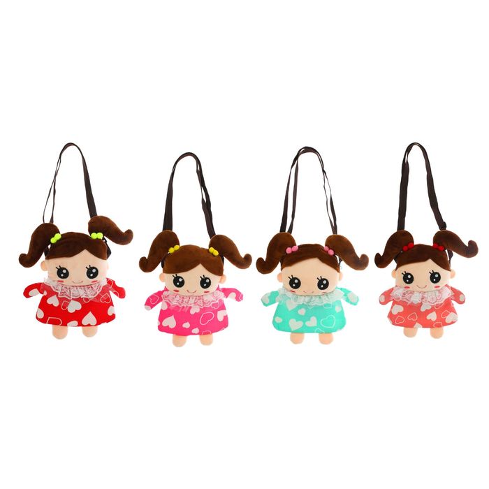 Мягкая сумочка "Девочка", цвета МИКС