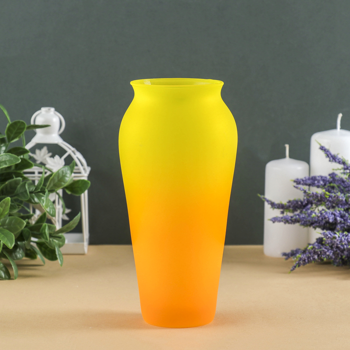 Ваза "Радуга" матовая, амфора, микс