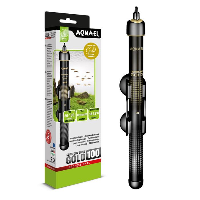 Терморегулятор для аквариума AQn 100 W GOLD 18-32С, 60-100 л